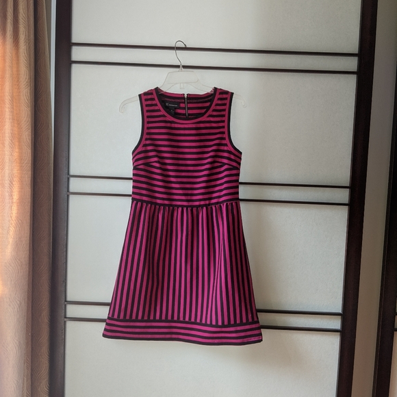INC Hot Pink and Black Striped Sleeveless Dress Medium - Picture 14 of 16